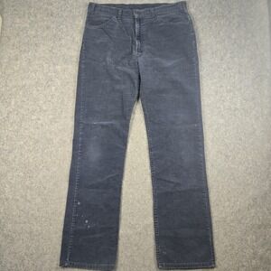 Vintage Levis 519 Pants Mens 36x33 Blue Corduroy 70s 80s Straight Leg USA